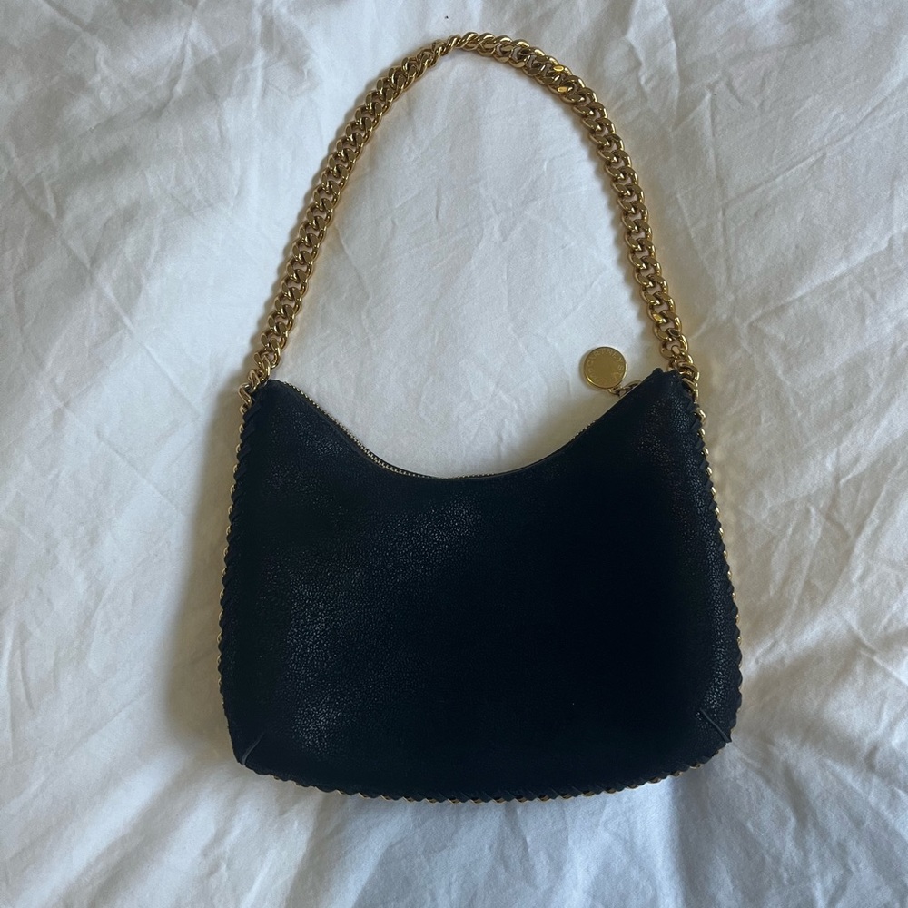 Stella McCartney Falabella Mini Shoulder Bag black and gold
